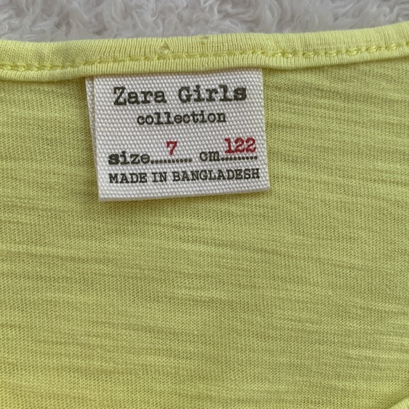 Zara Lemon Yellow Shorts Romper 7 EUC Girls - Picture 5 of 11